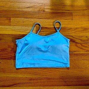 Klassy Network Blue Cropped Tank Top